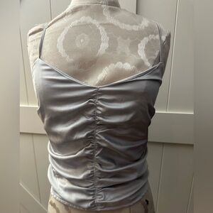 Adjustable silver tank top Abercrombie and Fitch